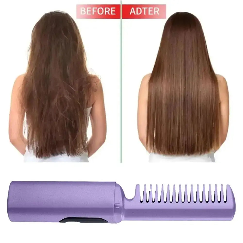 Portable 2-In-1 Hair Straightener Comb