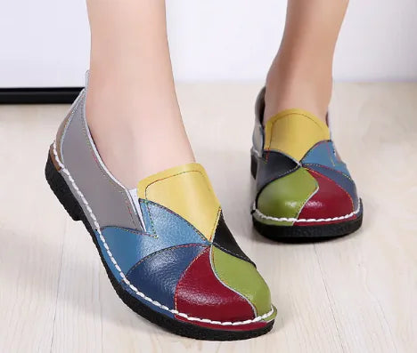 Retro Colorblock Flats