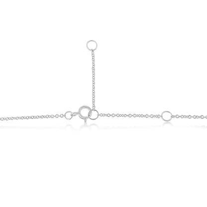 Sterlingsilber Anhänger mit Fassung und Solitär-Diamant (1/3 Karat, H-I Farbe, I1-I2 Reinheit)