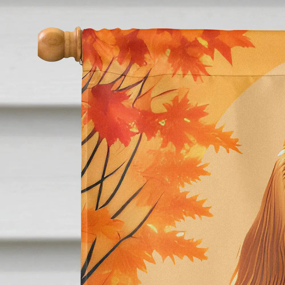 Afghan Hound Fall House Flag