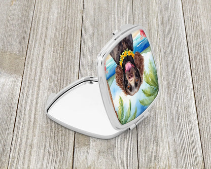 American Water Spaniel Luau Compact Mirror