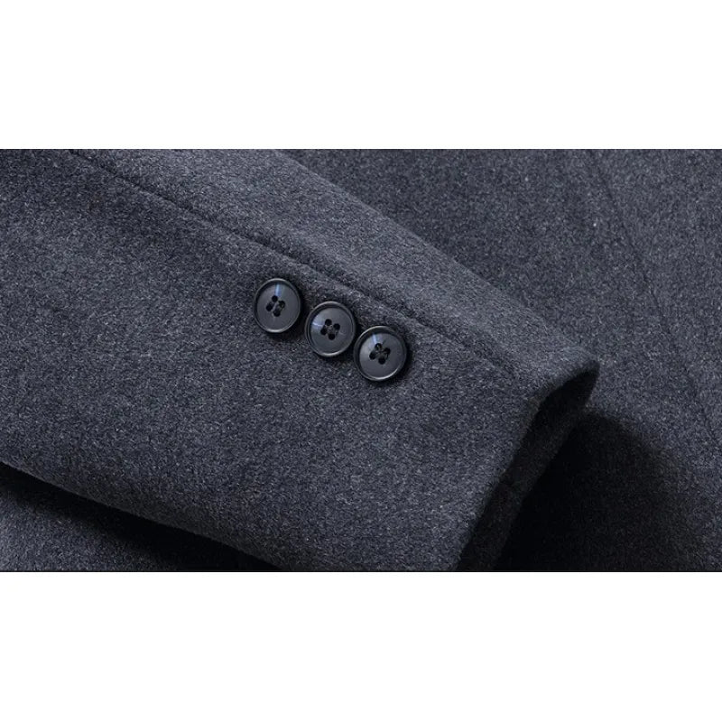 Stand Collar Woolen Coat