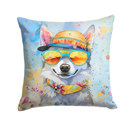 Alaskan Klee Kai Hippie Dawg Throw Pillow