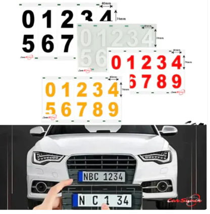 Heat-Resistant Reflective PVC Number Decals