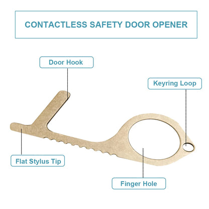 Brass Key Elevator Button Contactless Safety Door Opener