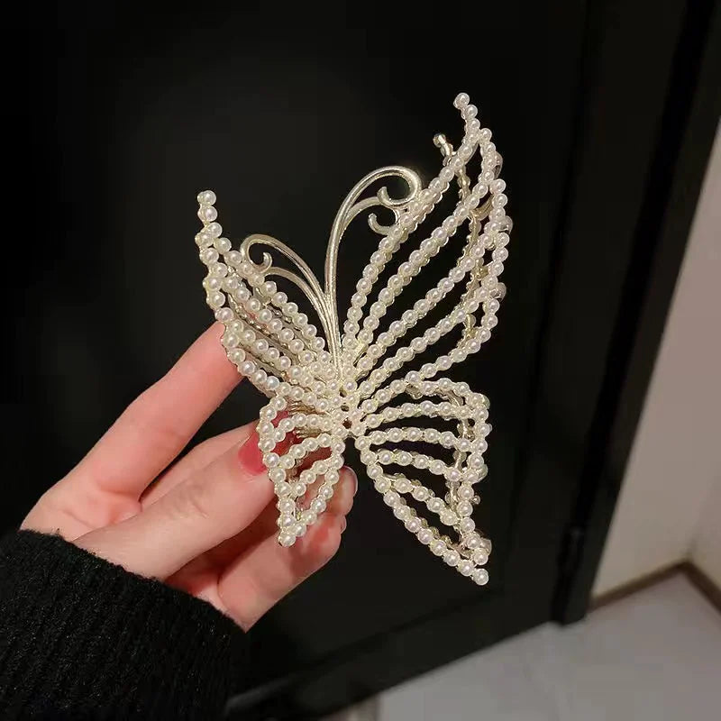 Pearl Butterfly Hair Clip