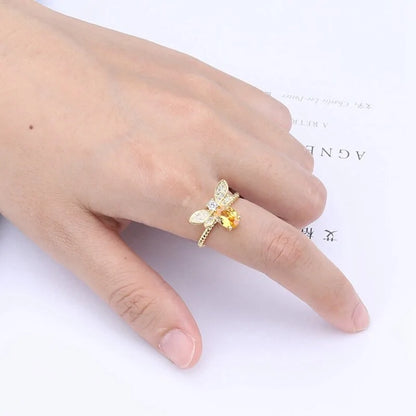 Crystal Bee Ring - Matching