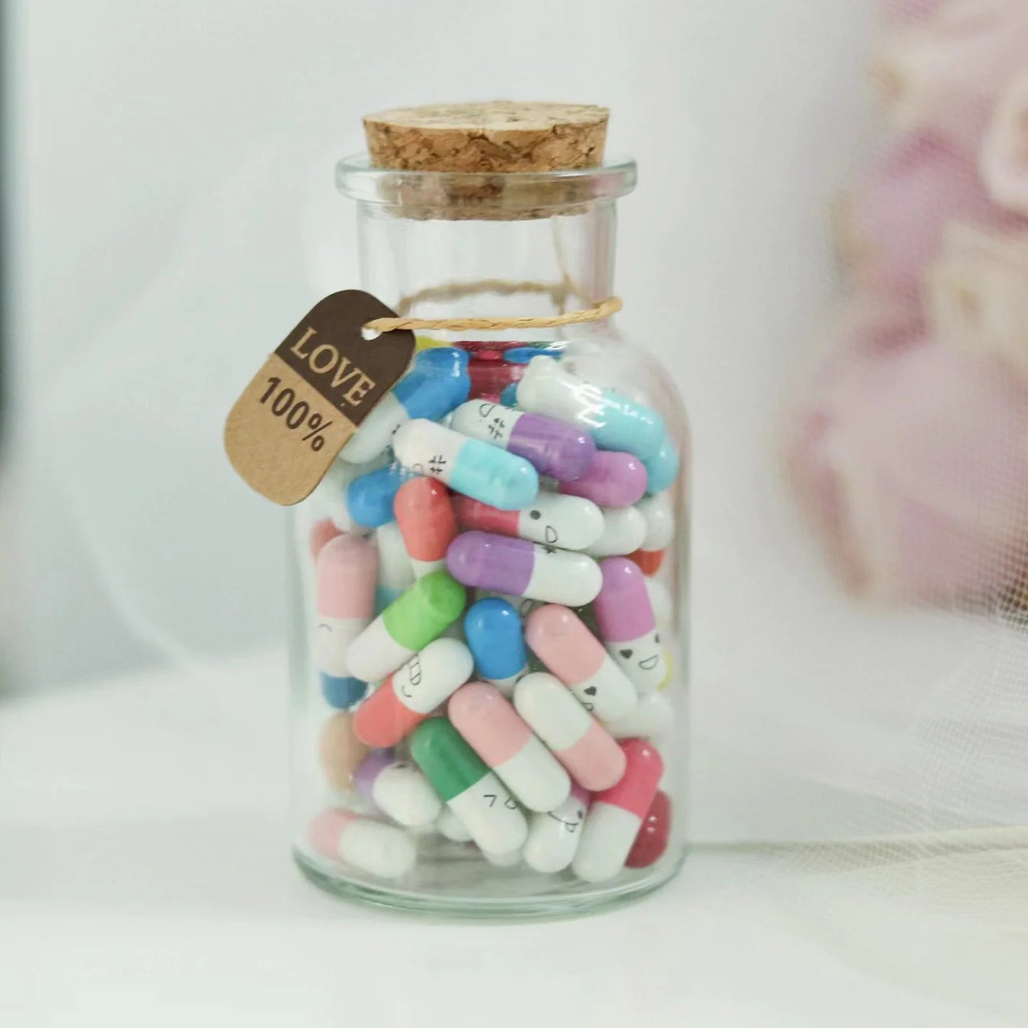 Love Letter Capsules in Glass Bottle