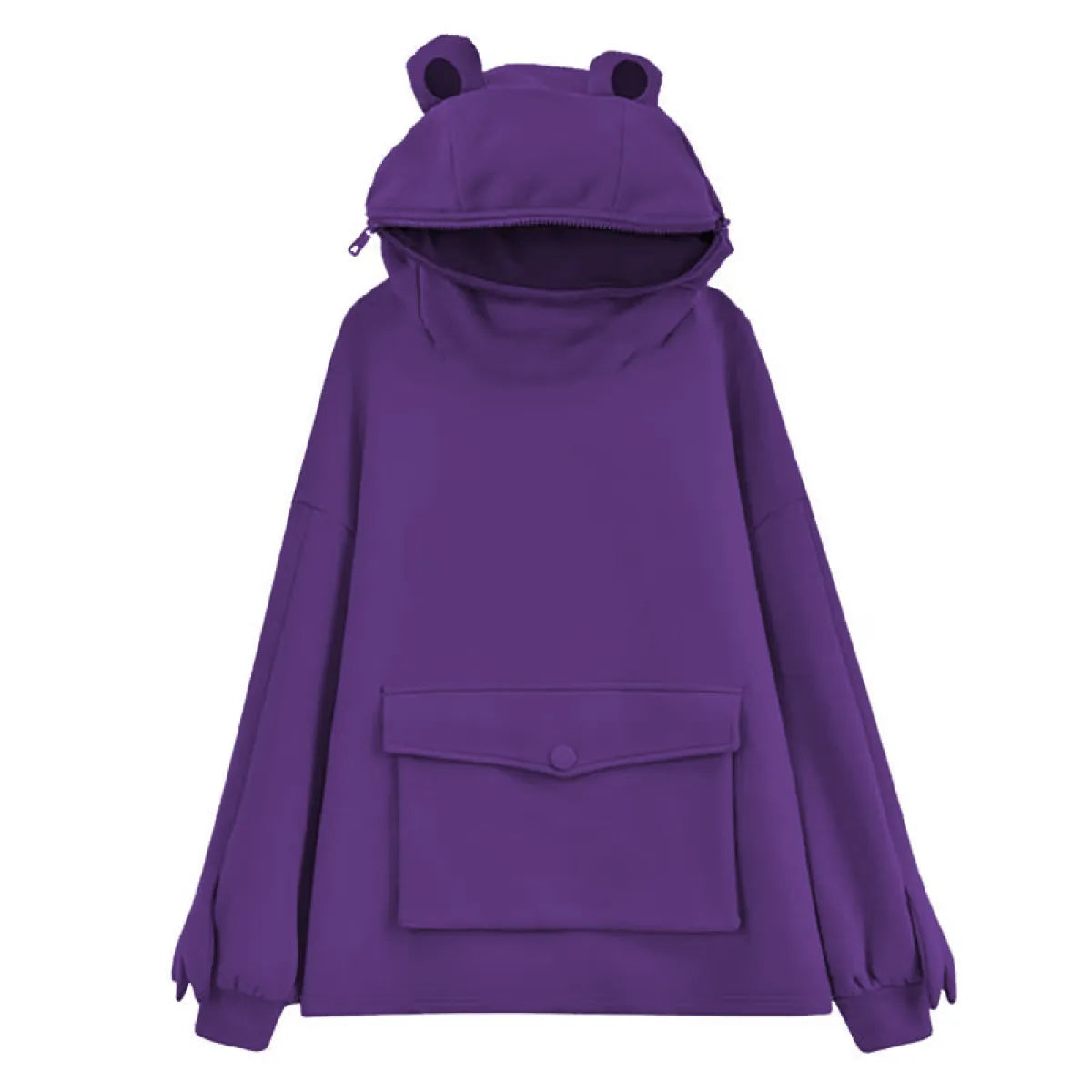 Frog Hooded Lazy Coat Jacket