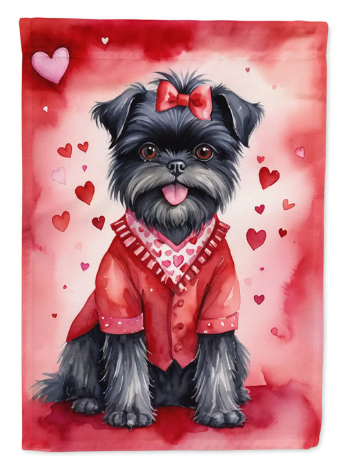 Affenpinscher My Valentine House Flag