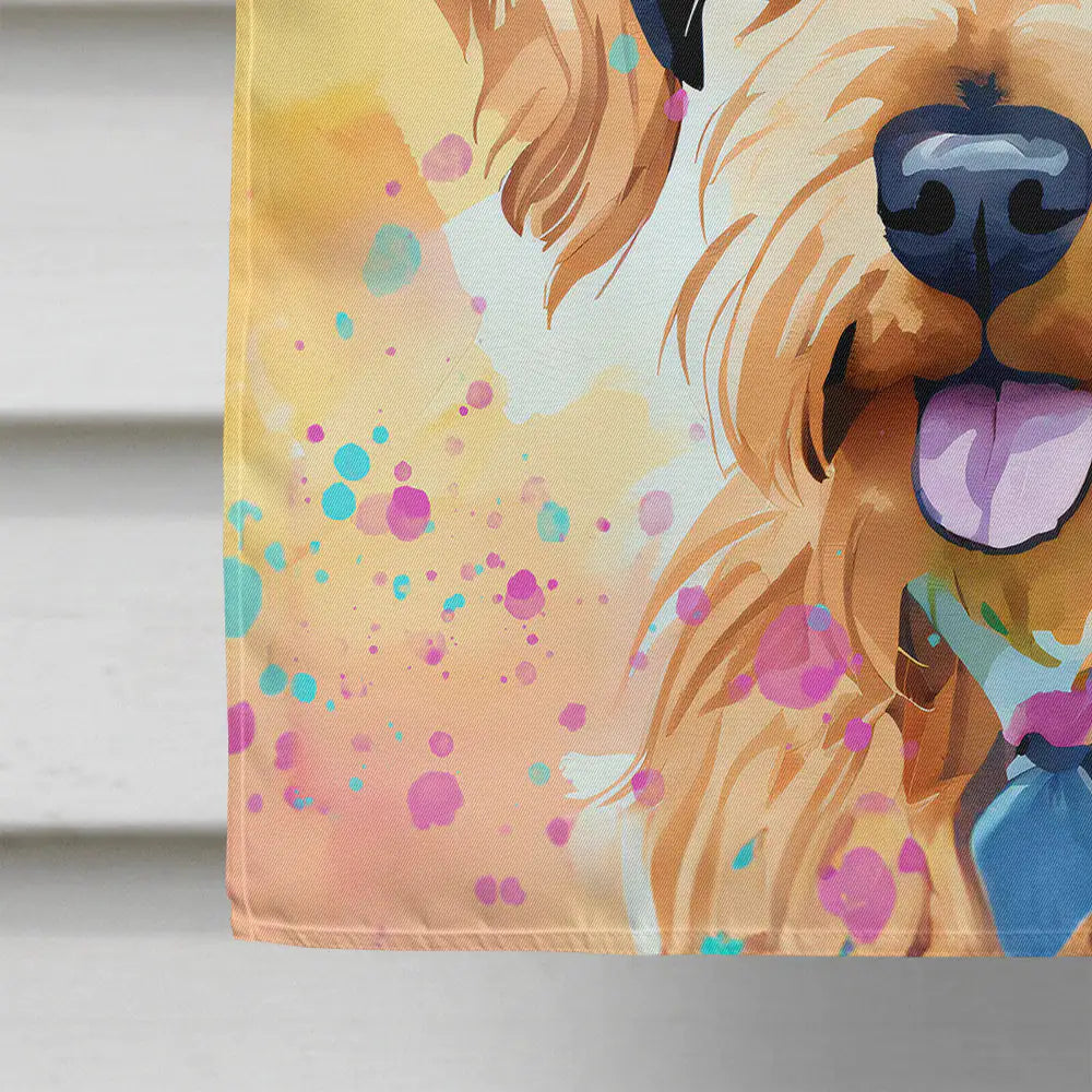 Airedale Terrier Hippie Dawg House Flag