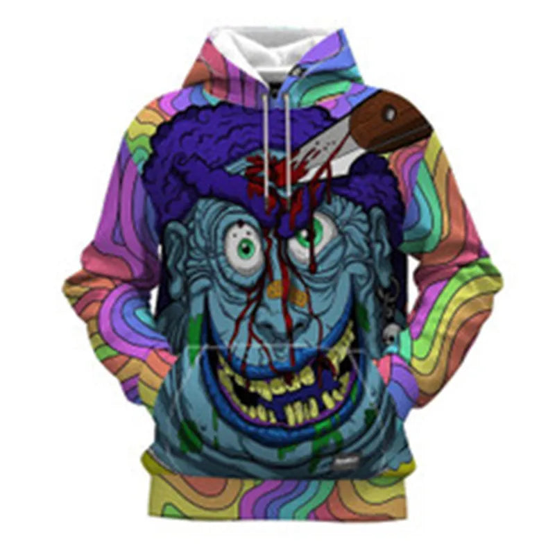 New Loose Large Size Cross-Border Wholesale Digital Printing Hooded Jacket