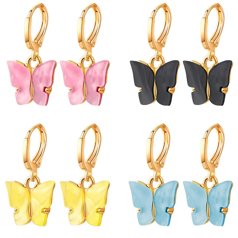 New Fashion Small Butterfly Drop Earrings For Women