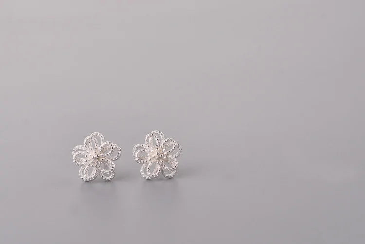 Hibiscus Style Stud Simple Earrings