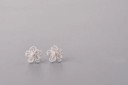 Hibiscus Style Stud Simple Earrings