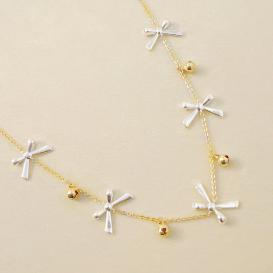 Bows And Bells Festive Necklace