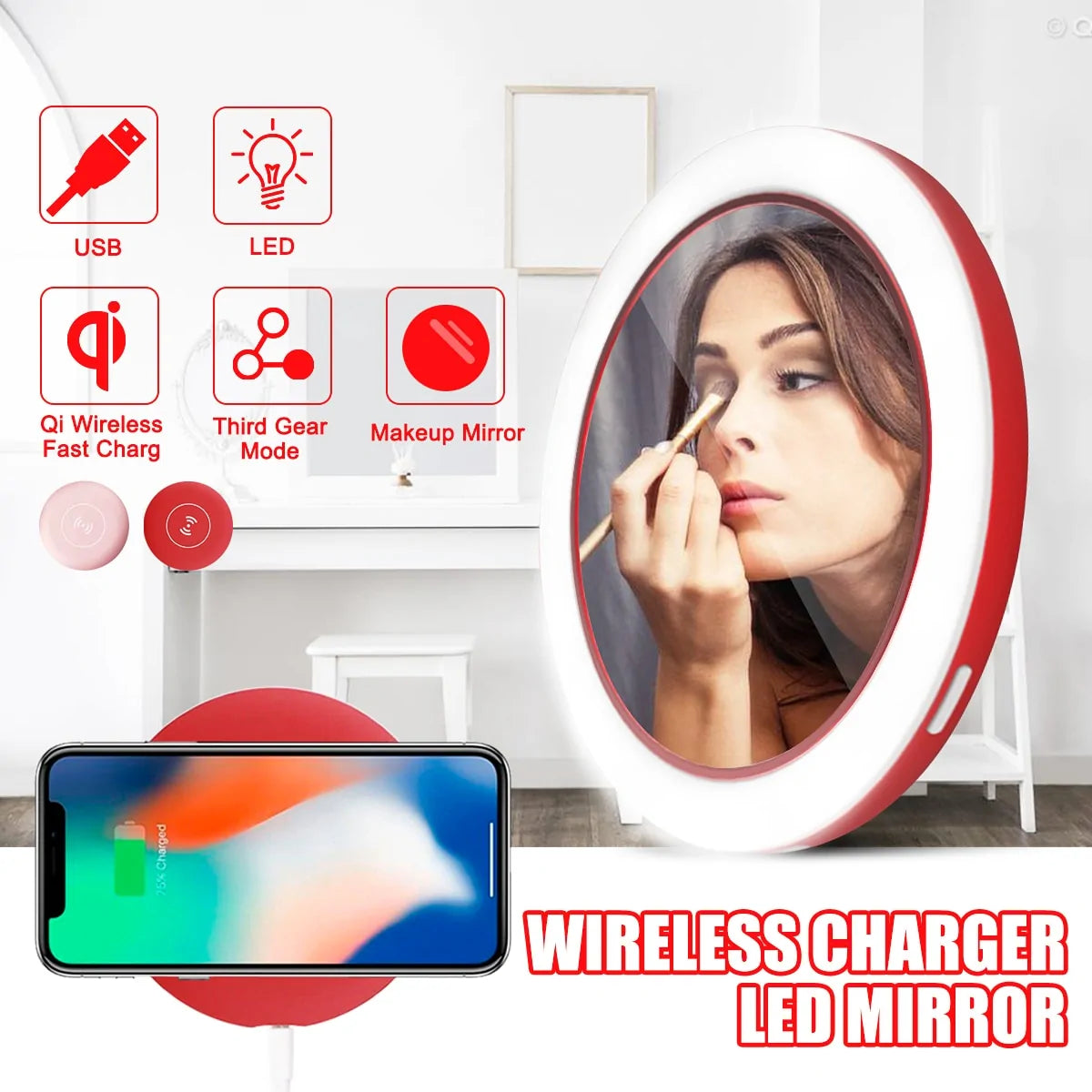 Mini Compact Circular Makeup Mirror