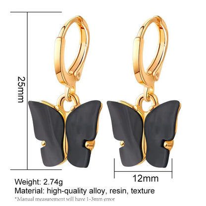 New Fashion Small Butterfly Drop Earrings For Women