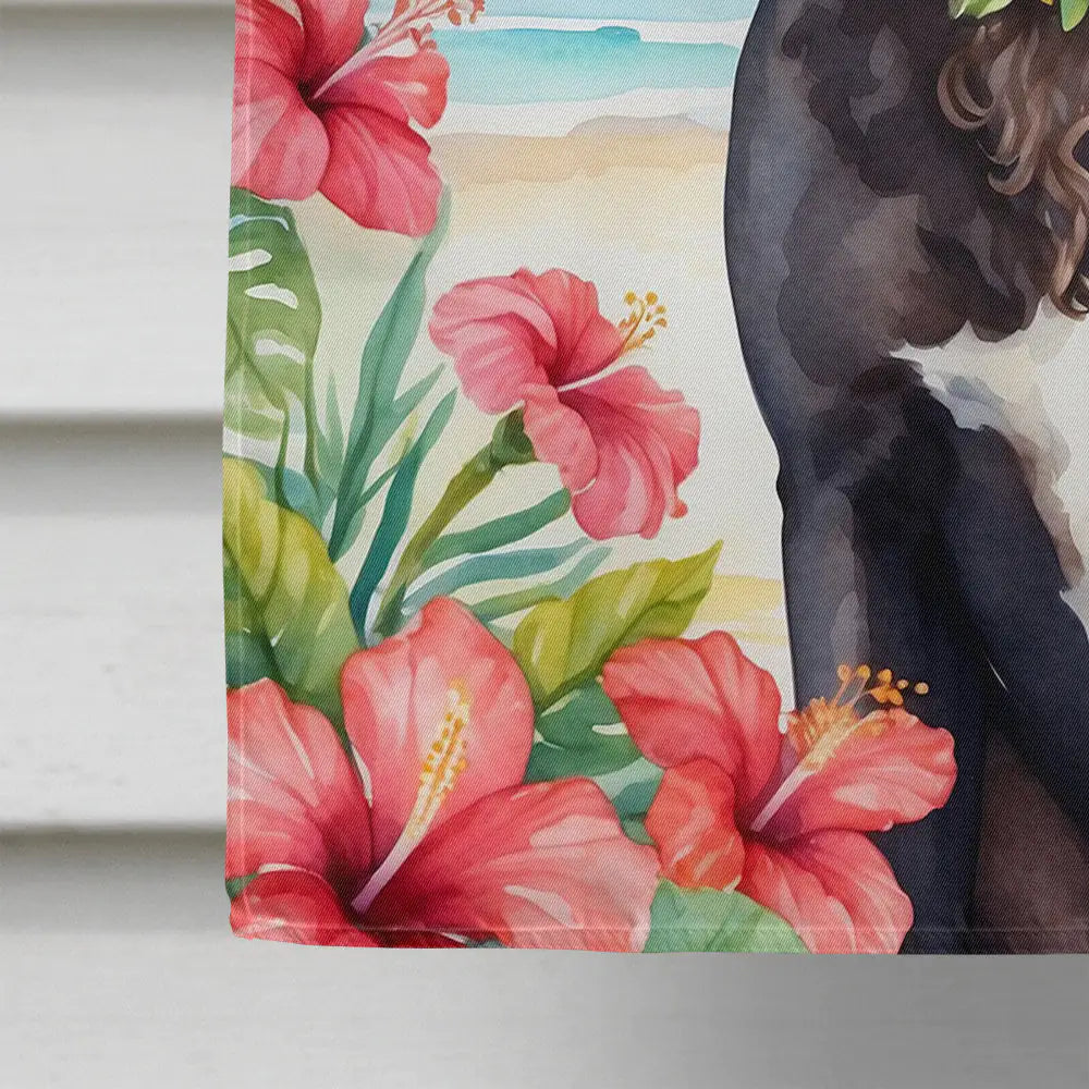 American Water Spaniel Luau House Flag