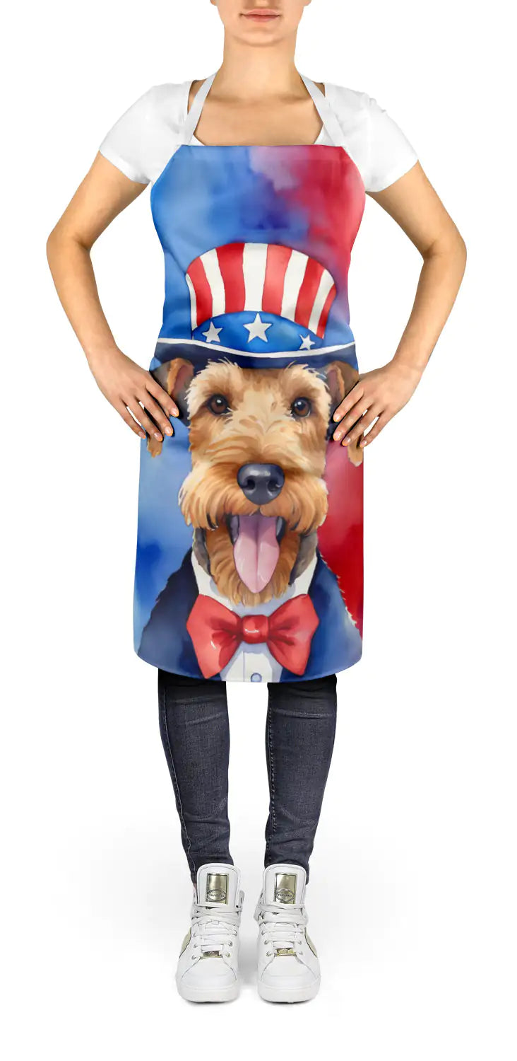 Airedale Terrier Patriotic American Apron