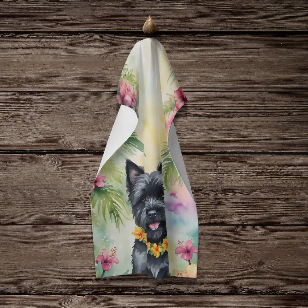 Cairn Terrier Luau Kitchen Towel