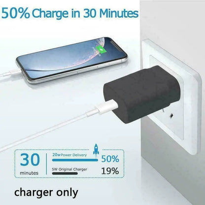 25W Type USB-C Super Fast Wall Charger +6FT Cable For Samsung Galaxy S20 S21 S22