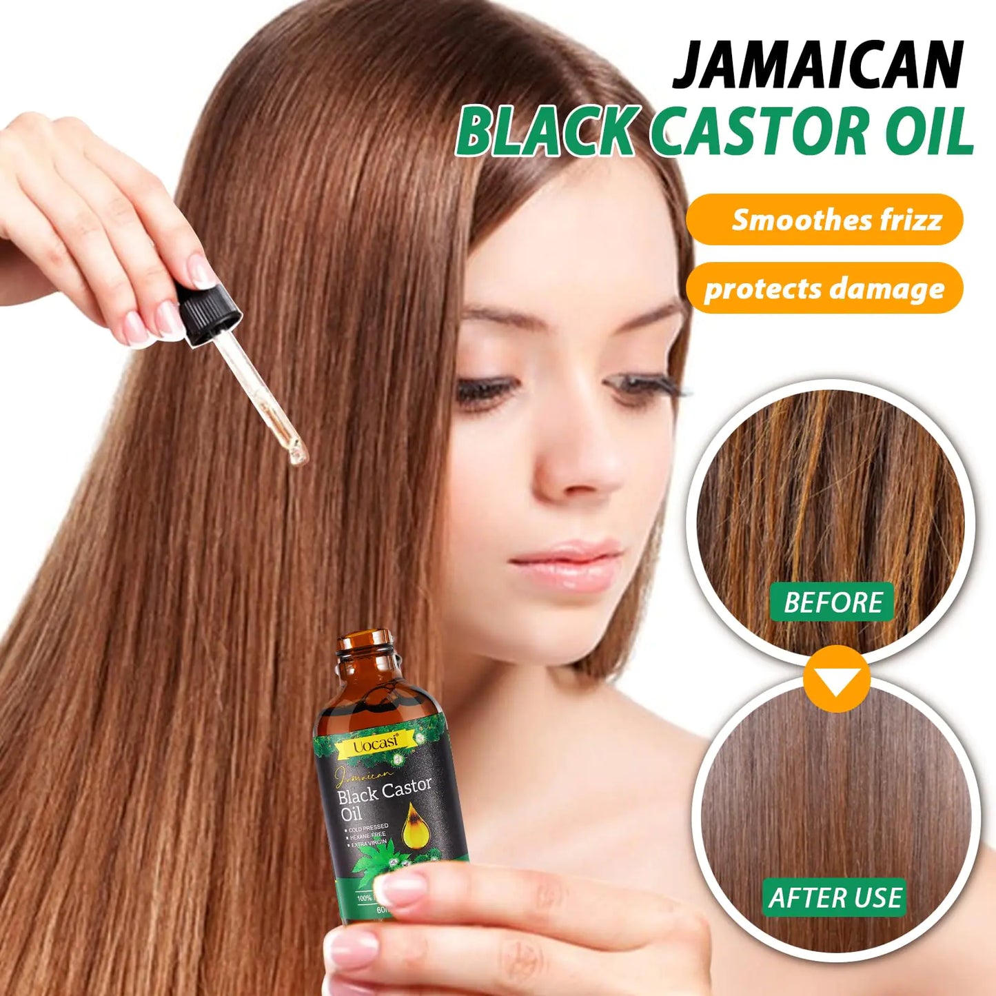 Jamaican Black Castor Oil - 100% Pure and Organic, Cold Pressed in Glass Bottles for Hair Growth, Eyebrow Nourishment, and Skin Hydration