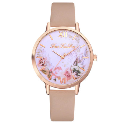 Tan Strap Floral Bee Watch