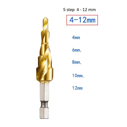 Stahl-Titanium Stufenbohrer