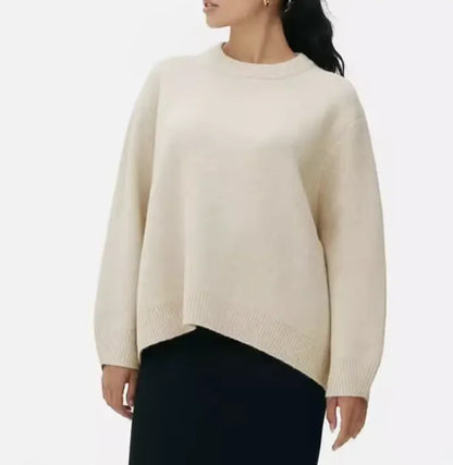 Women's Oversized Solid Long Sleeve Sweater