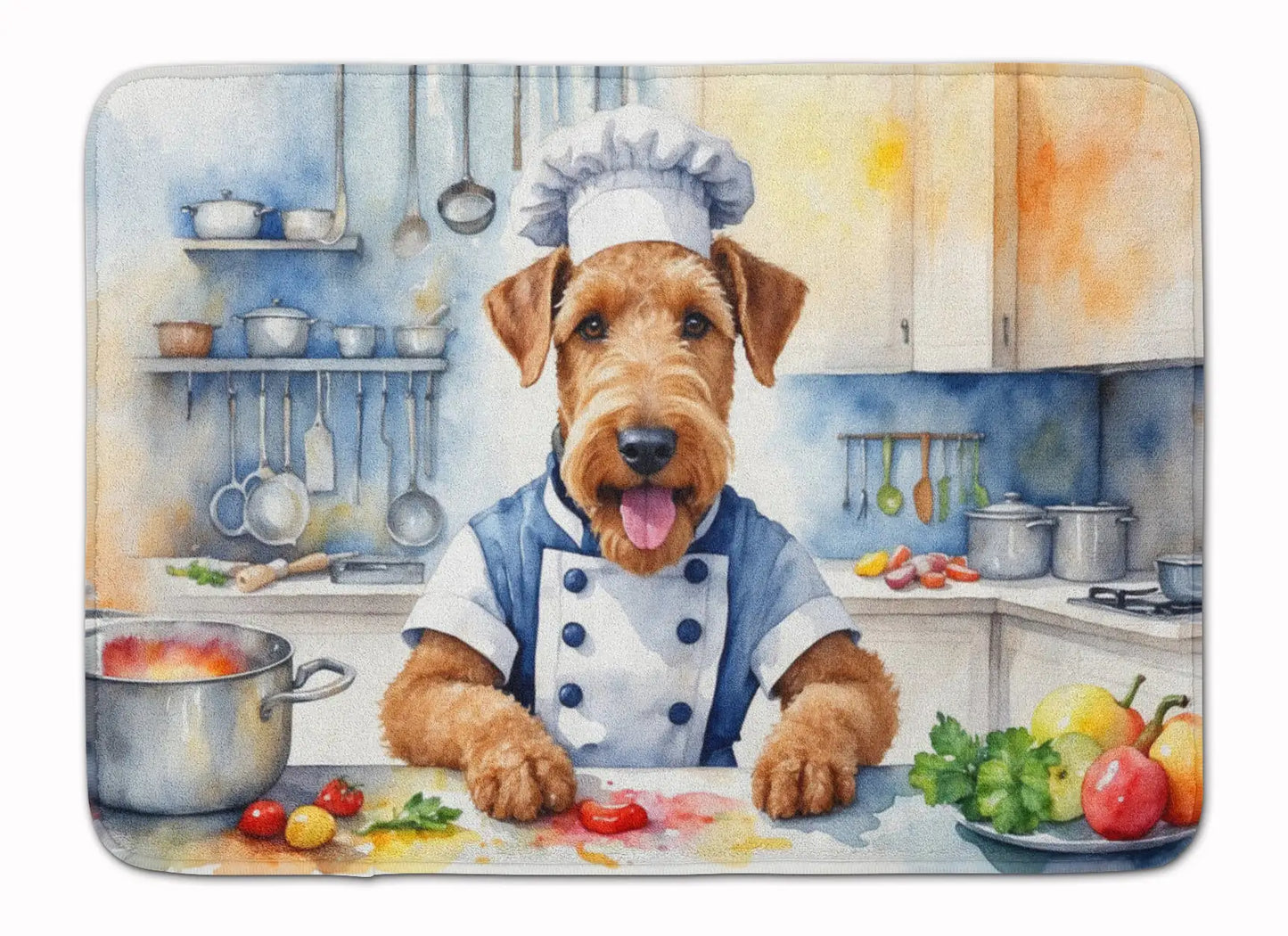 Airedale Terrier The Chef Memory Foam Kitchen Mat