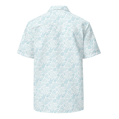 Coral Reef Resort Button Down Hawaiian Shirt - Coastal Summer 2024 Collection