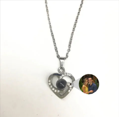 EternalHeart S925 Silver Photo Projection Necklace