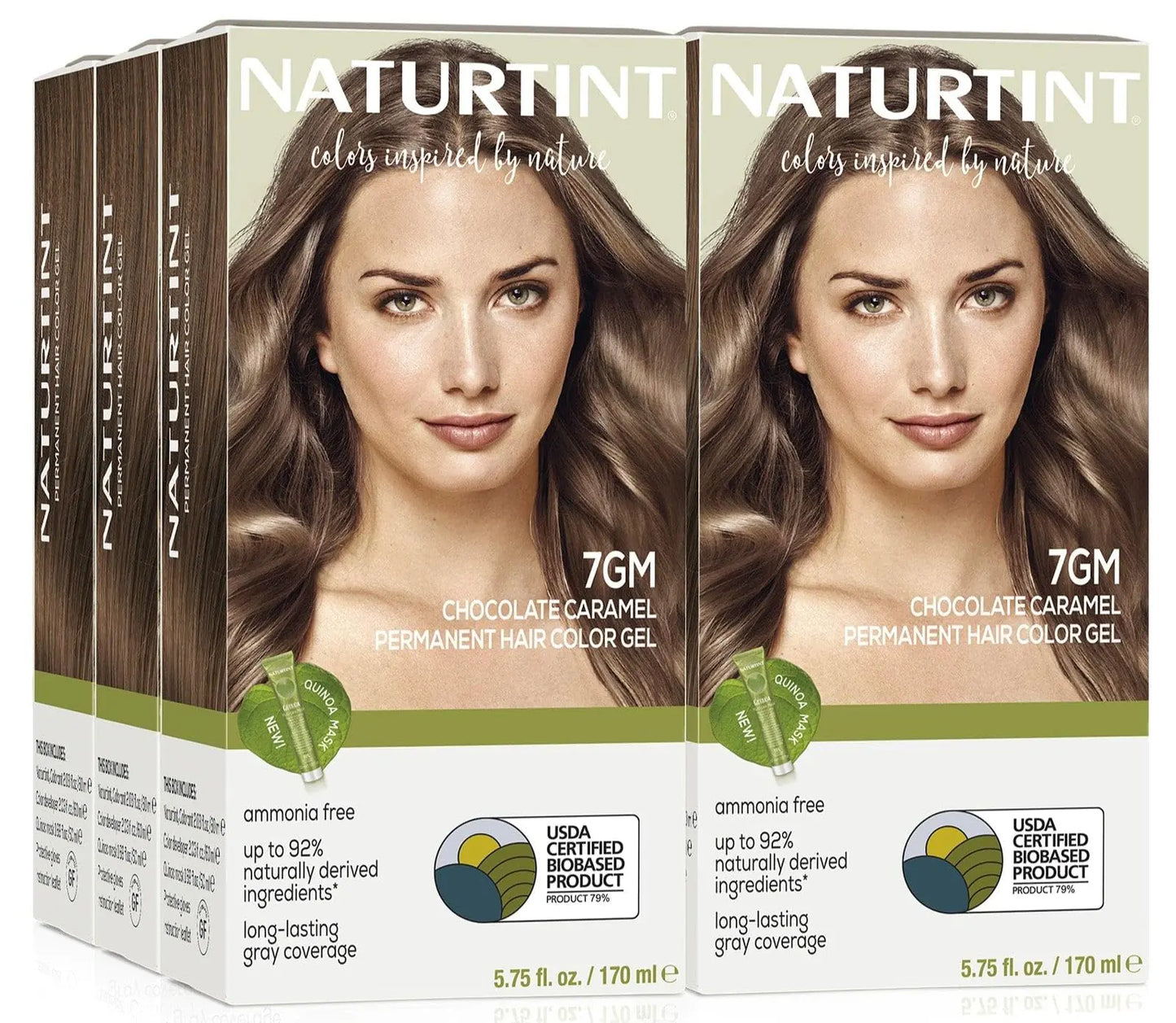 Naturtint Permanent Hair Color 7GM Chocolate Caramel (Pack of 6), Ammonia Free, Vegan, Cruelty Free, up to 100% Gray Coverage, Long Lasting Results (Packaging may vary)