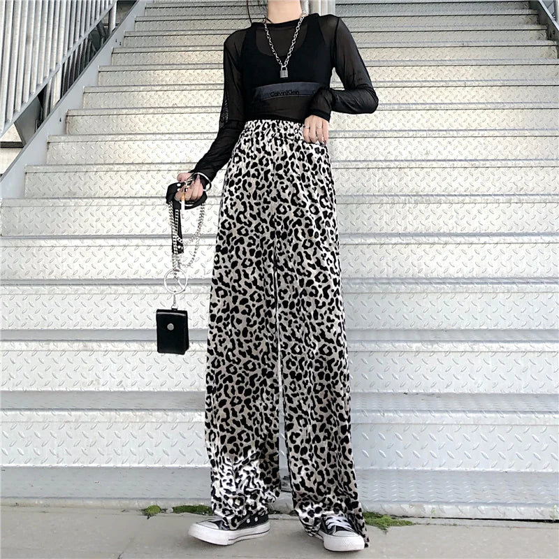 High-Waisted Loose Fit Wide-Leg Pants