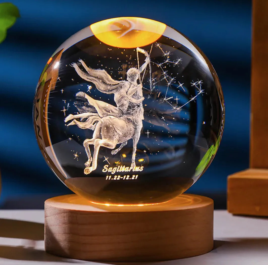 3D Constellation Crystal Night Light