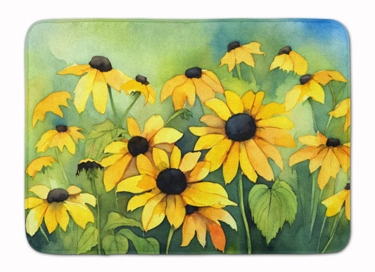 Maryland Black-Eyed Susans in Watercolor Memory Foam Kitchen Mat