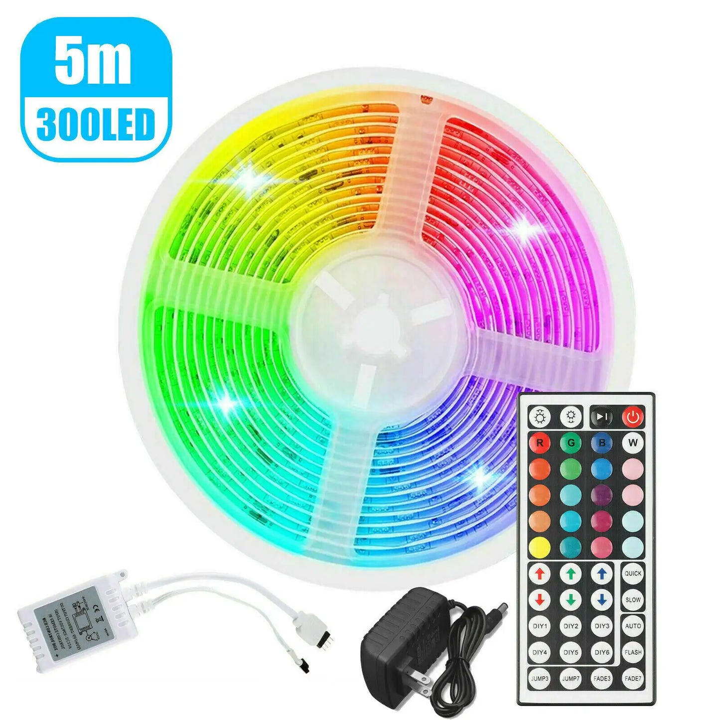 32FT LED Strip Lights Remote Control Bedroom Waterproof for Indoor Outdoor Use