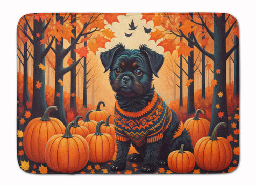 Affenpinscher Fall Memory Foam Kitchen Mat