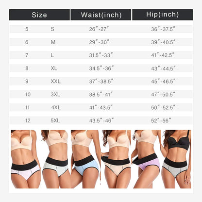 Eiggam Underwear for Women Cotton High Waist Panties Full Coverage Briefs Soft Strech Ladies Breathable Panties-Multi Pack Multi B-6 Pack Medium