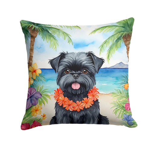 Affenpinscher Luau Throw Pillow