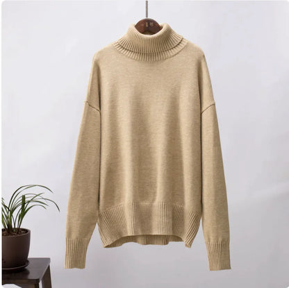 Women's Solid Color Turtleneck Sweater