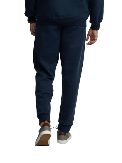 Fruit of the Loom Eversoft Fleece Joggers with Pockets, Relaxed Fit, Moisture Wicking, Breathable, Tapered Sweatpants Large Navy