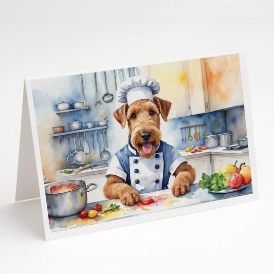 Airedale Terrier The Chef Greeting Cards Pack of 8