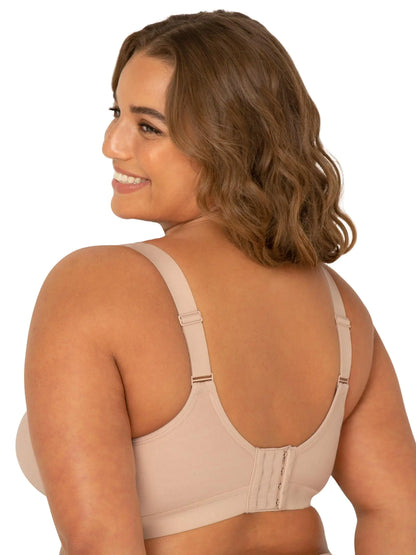 Fruit of the Loom Fit for Me Women's Plus-Size Wireless Cotton Bra, Available in Multi Packs! 46D Sand