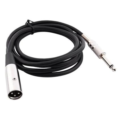 XLR 3-Pin Male To 1/4" Plug TS Microphone Mono Cable Unbalanced Shielded Audio