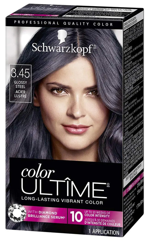 Schwarzkopf Color Ultime Metallic Permanent Hair Color Cream, 3.45 Glossy Steel 0.48 Fl Oz (Pack of 12)