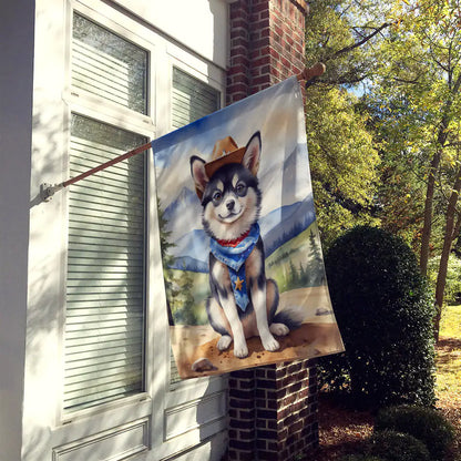 Alaskan Klee Kai Cowboy Welcome House Flag