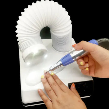 Single-fan nail dust machine: Filters dust for a cleaner workspace