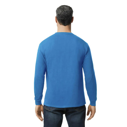 Gildan Adult Heavy Cotton Long Sleeve T-Shirt, Style G5400, 2-Pack Large Royal